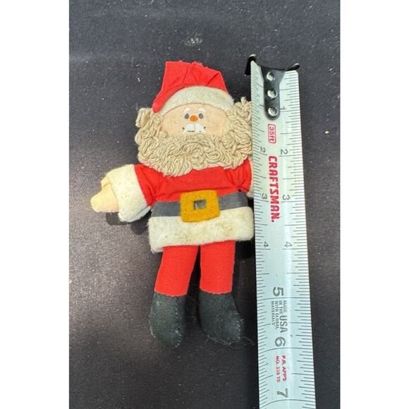Vintage Mr. Santa Hallmark Cloth Fabric Stuffed 6" Christmas Ornament 6076 -C8 - Picture 3 of 8